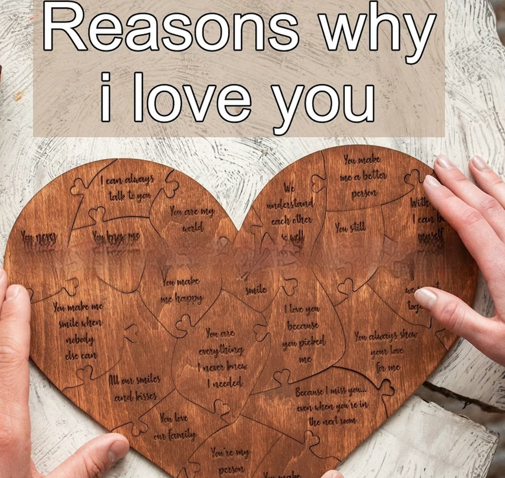 2025 New Valentine's Day Wooden Love Puzzle Reasons Why I Love You