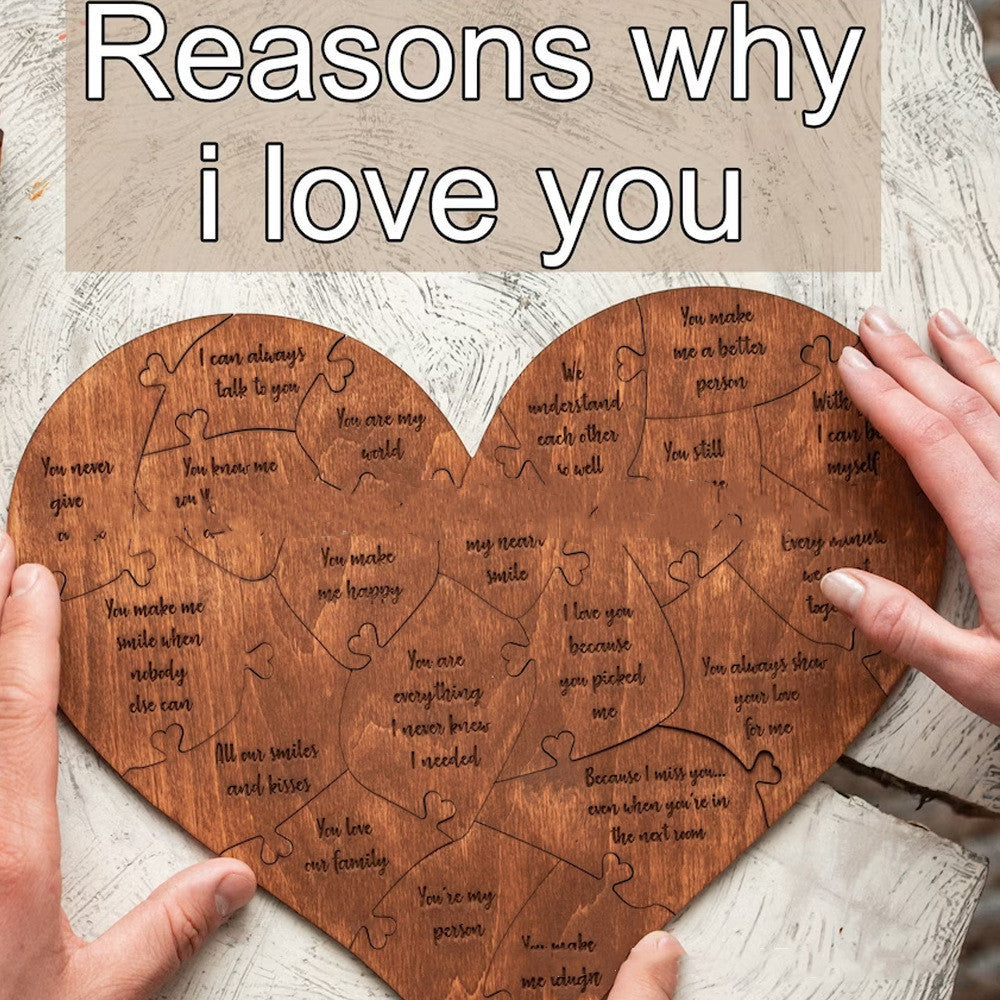 2025 New Valentine's Day Wooden Love Puzzle Reasons Why I Love You